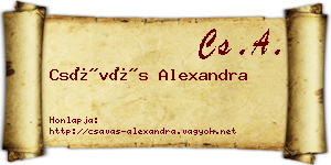 Csávás Alexandra névjegykártya